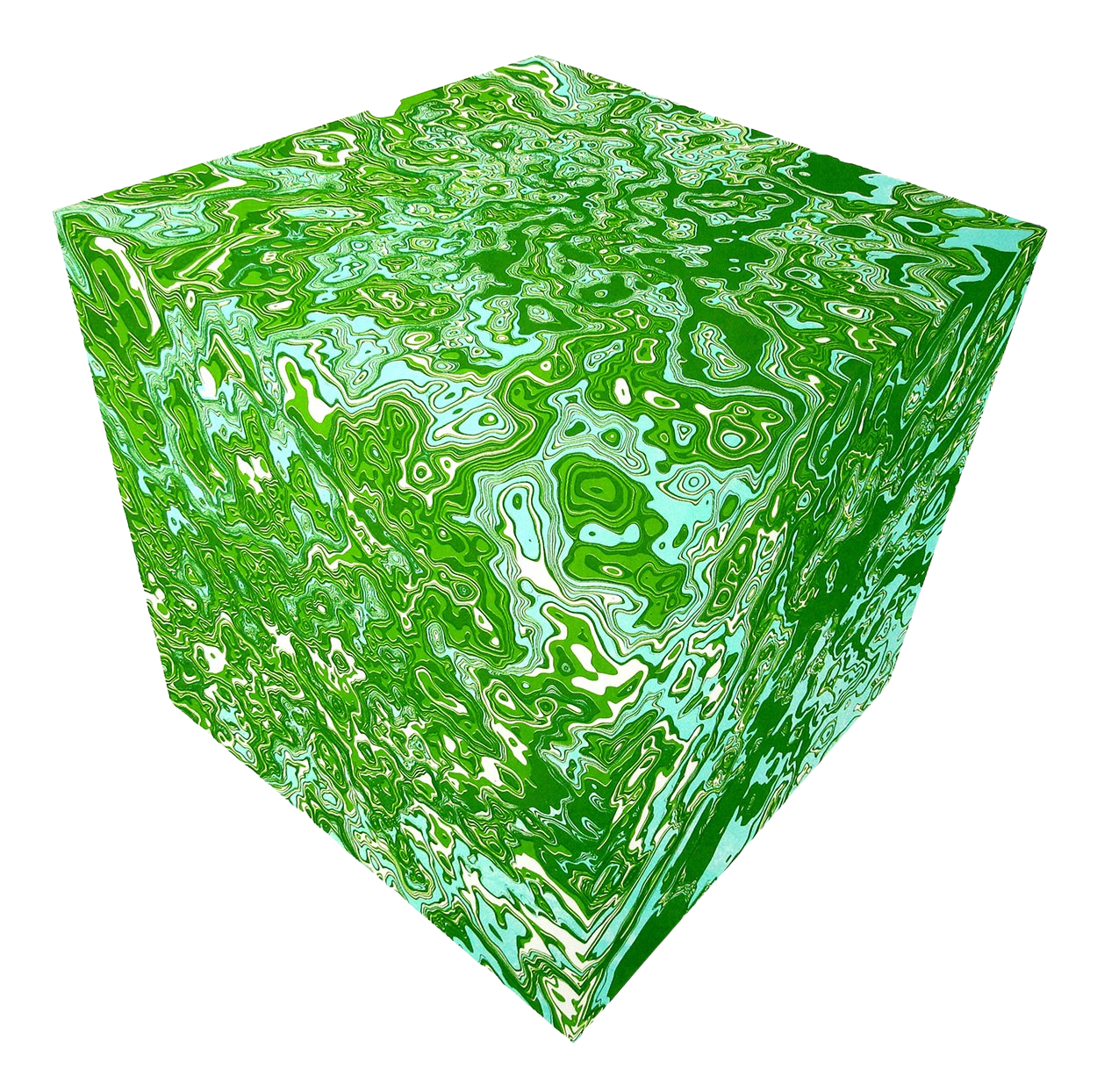 A Fucked Up Green Cube